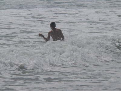 Kid in the water